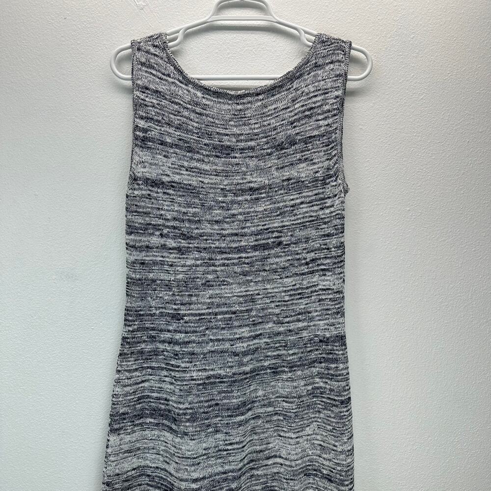 MaxMara Leisure Biglia Marbled Black Gray Blue Knit Sleeveless Midi Dress Large - Picture 5 of 10